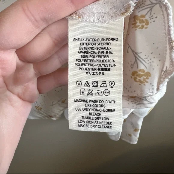 Free People Modern Muse Blouse Ivory Combo Small Button Down Top - Picture 6 of 9